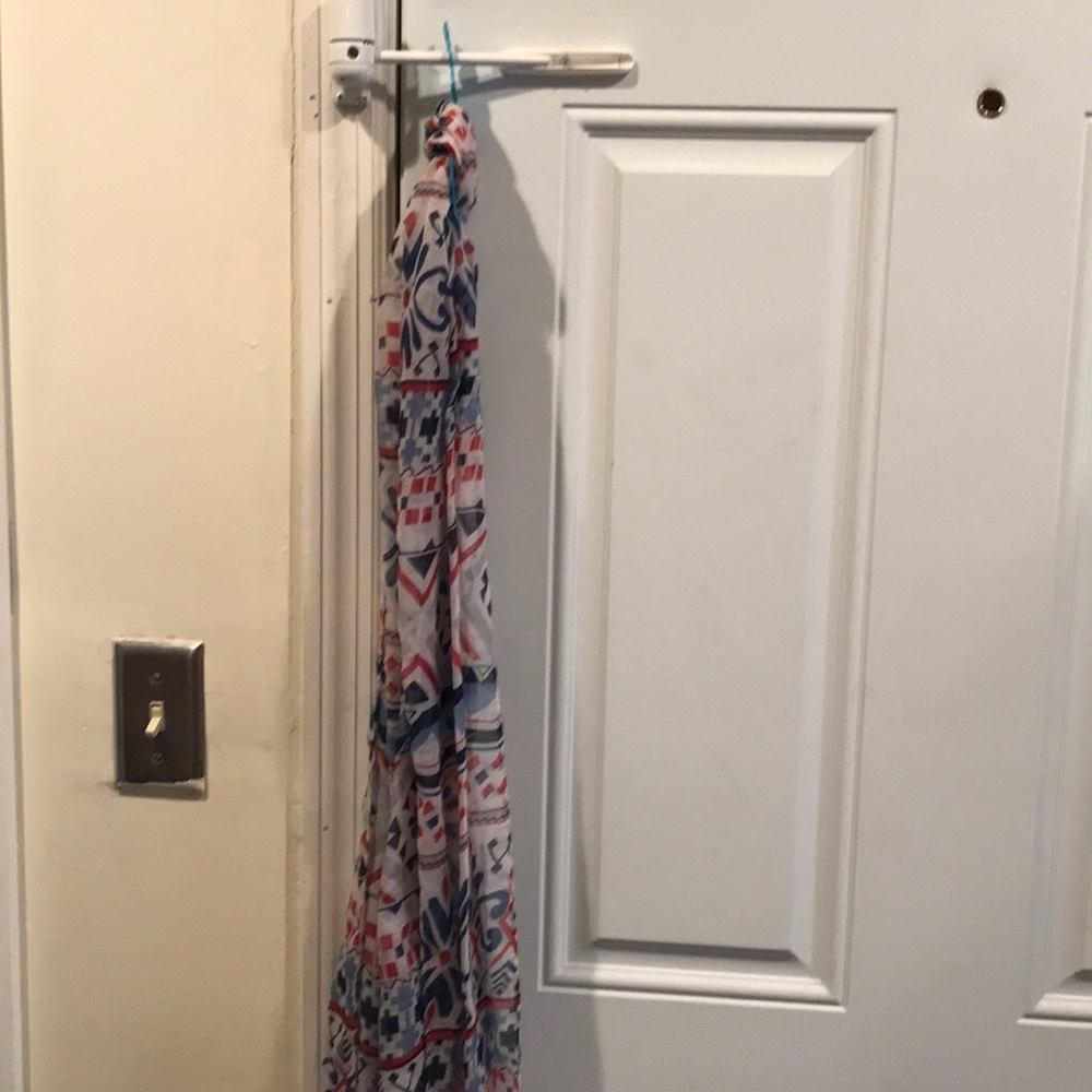 Red white and blue scarf